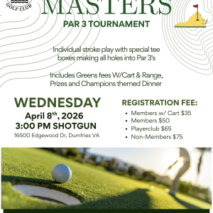 Masters Par 3 Tournament Registration